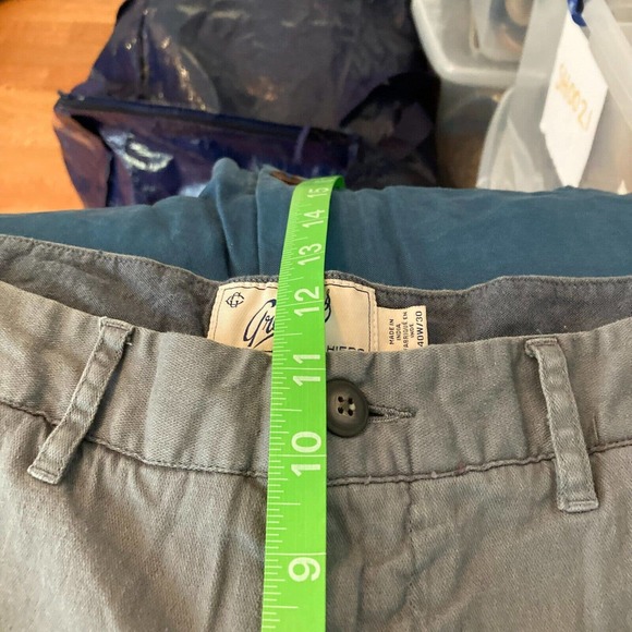 Grayers Pants‎ Mens Sz 40 Gray Cotton Linen Chino Stretch Straight Leg - Picture 9 of 11